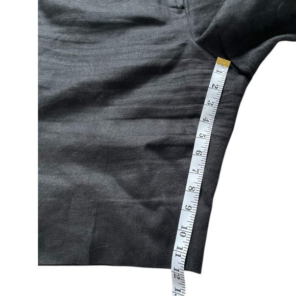 Talbots 100% Irish Linen Bermuda Shorts Coastal Minimalist Black Size 12 - Picture 10 of 10